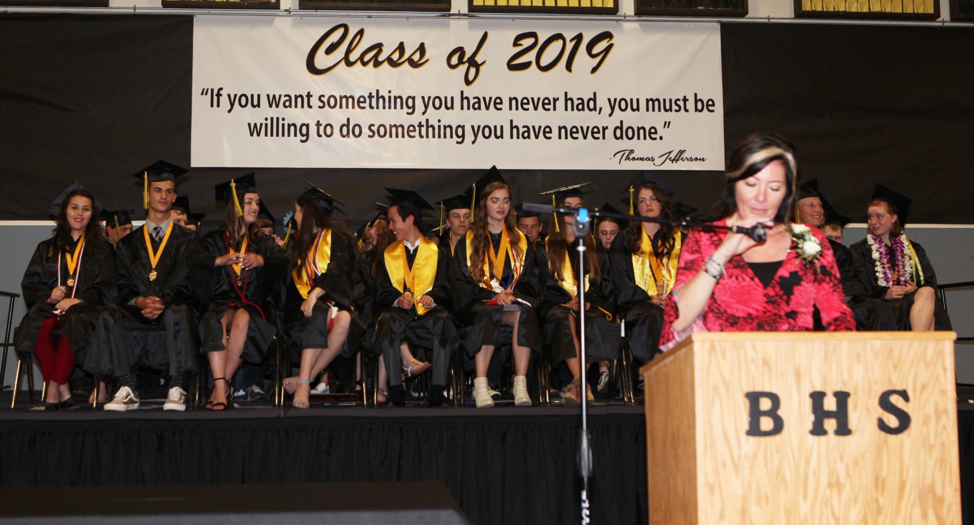 BHS Class of 2019 - on stage